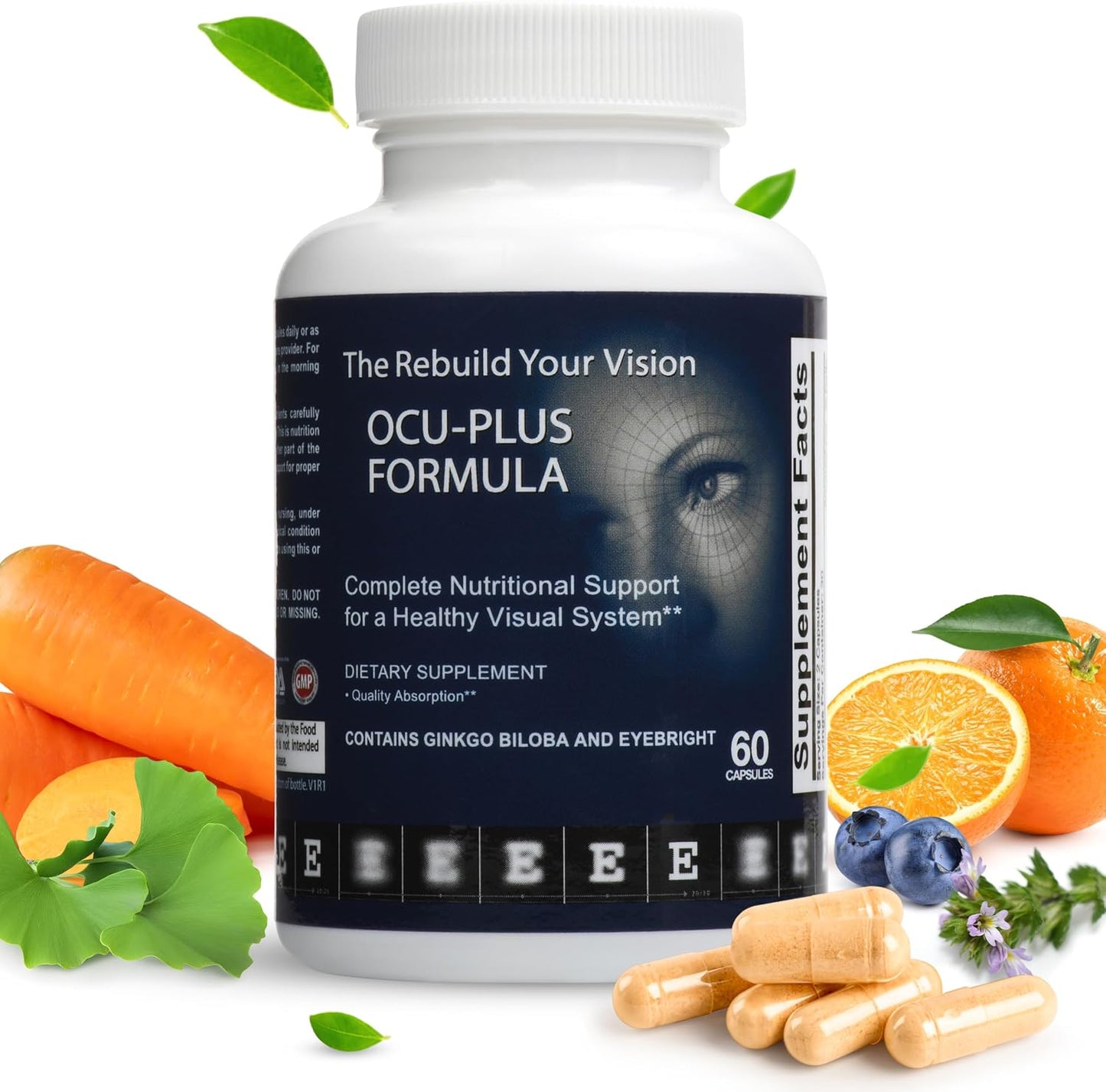 Ocu-Plus Formula – Eye Health Supplement with Lutein & Zeaxanthin – 60 Capsules - görsel 1
