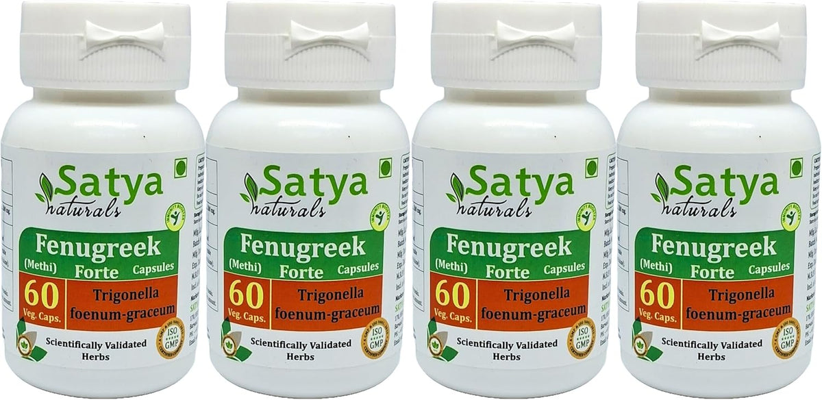 Fenugreek Forte Capsules 500 mg - 10:1 Extract - 60 Veg Capsules (4-Pack) - görsel 1