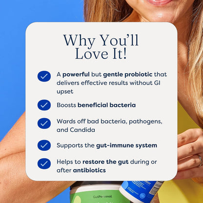 GutPersonal The Booster Probiotic - Saccharomyces Boulardii 5 Billion CFU, 60 Capsules