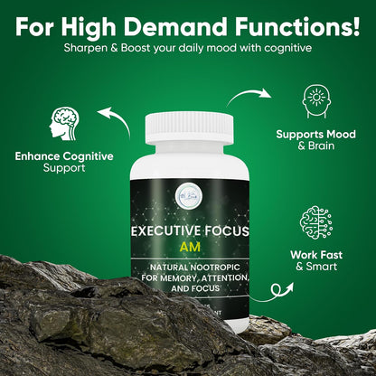 Executive Focus AM Nootropic Brain Supplement for Memory and Focus