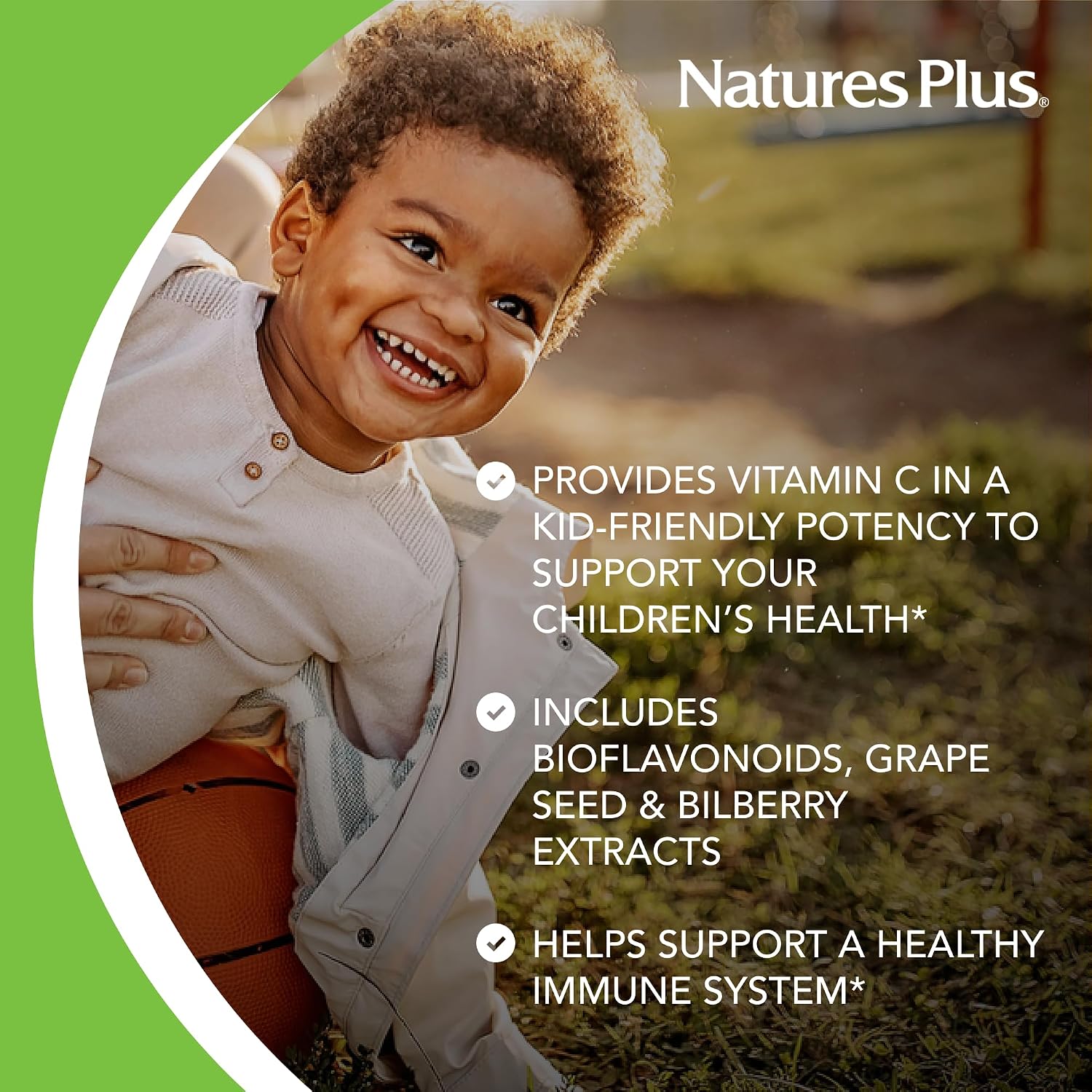 NaturesPlus Animal Parade Vitamin C Children's Chewable – Natural Orange Juice Flavour – 90 Tablets (Pack of 2) - görsel 4
