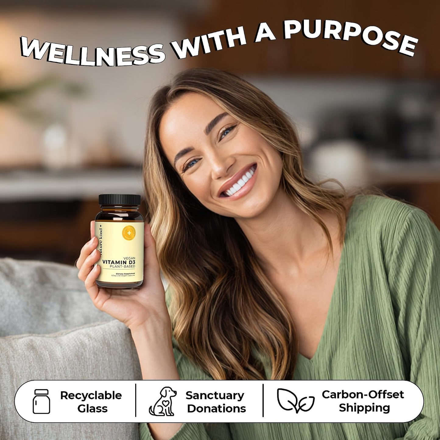 Future Kind Vegan Vitamin D3 2500 IU - 30 Capsules - görsel 5
