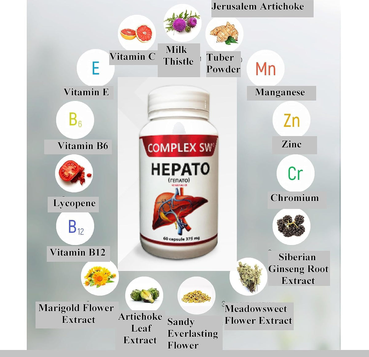 Liver Cleanse Detox & Repair Herbal Liver Support Formula with Milk Thistle & Herbs – 60 Capsules - görsel 2