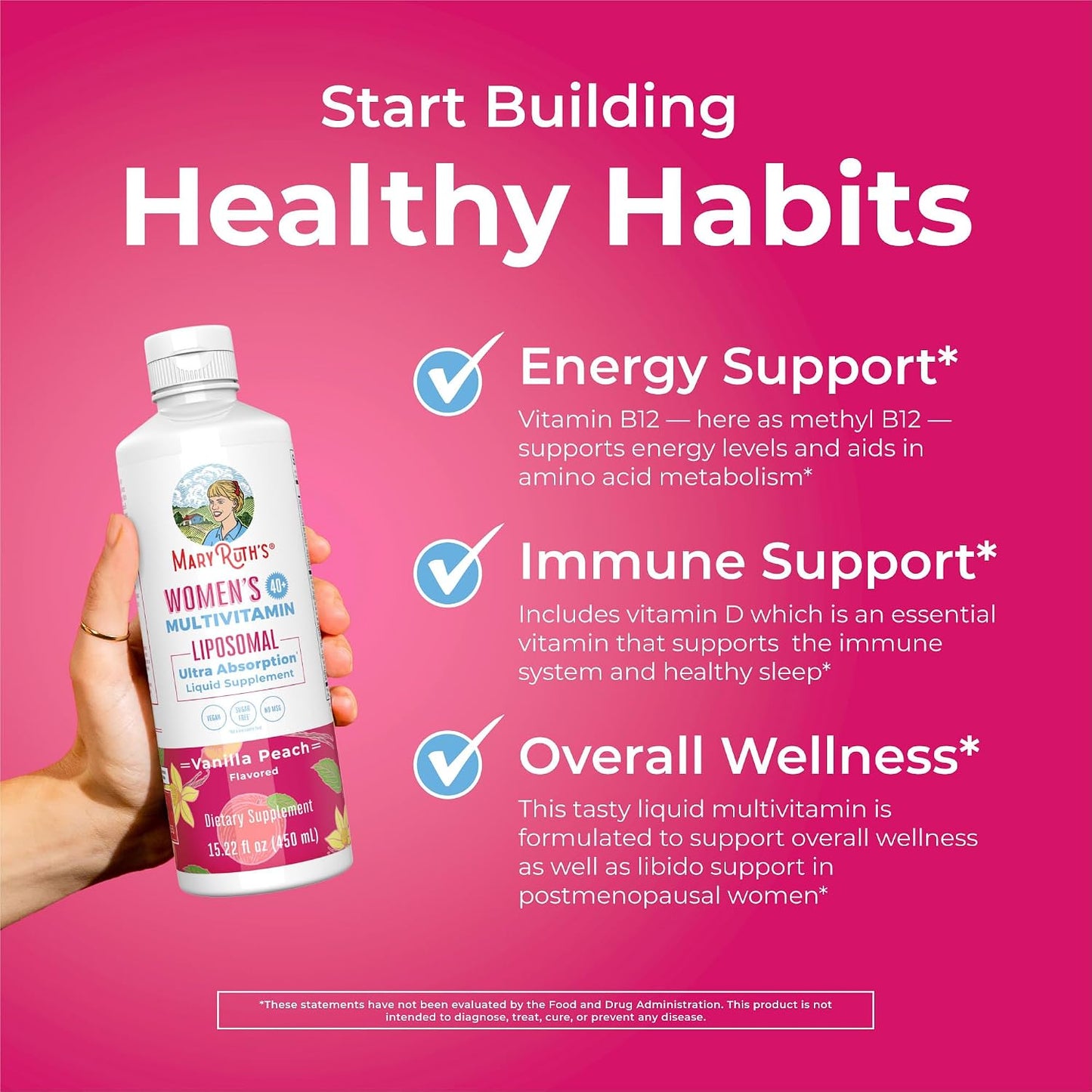 MaryRuth's Multivitamin Liposomal for Women 40+ | 450 ml - görsel 5