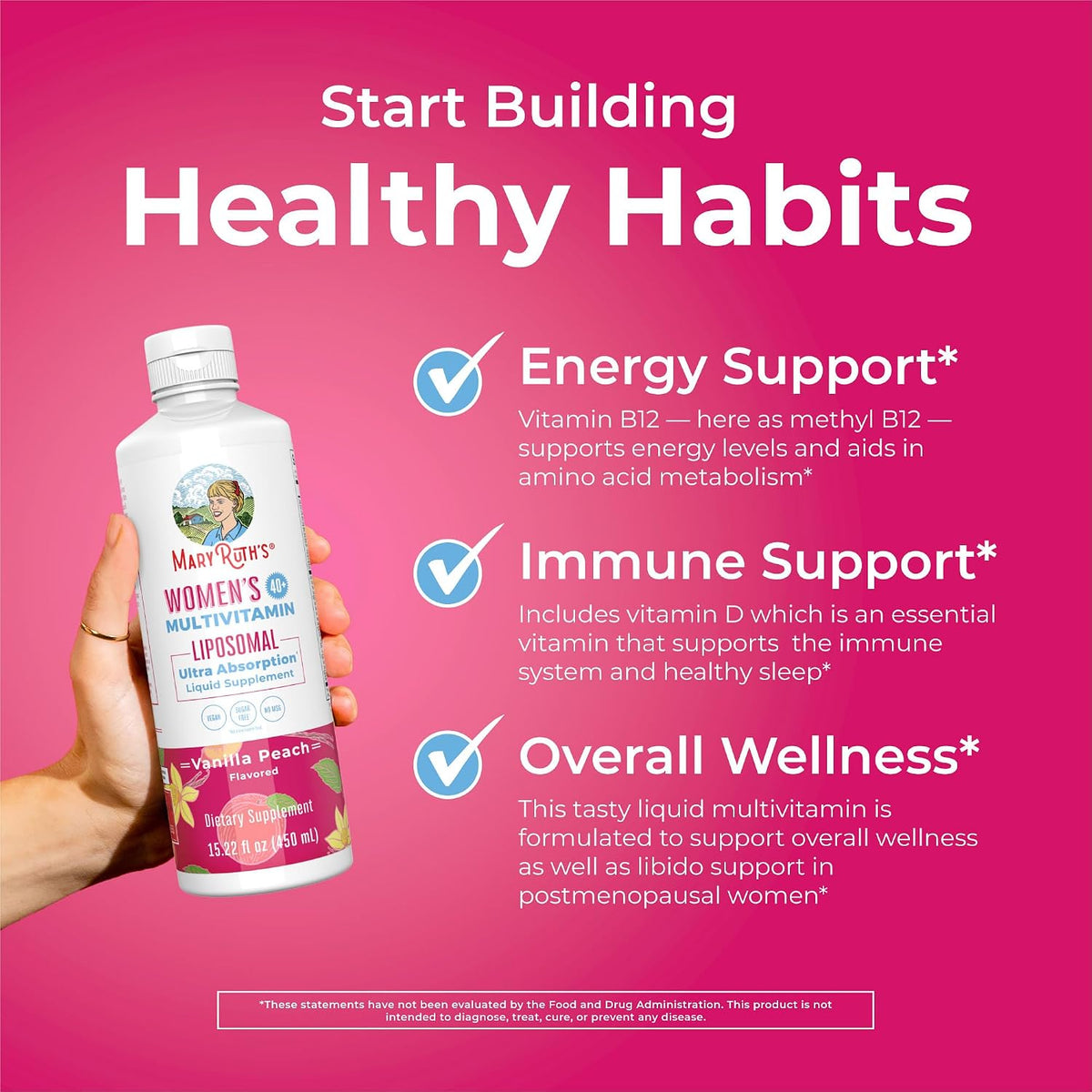 MaryRuth's Multivitamin Liposomal for Women 40+ | 450 ml - görsel 5