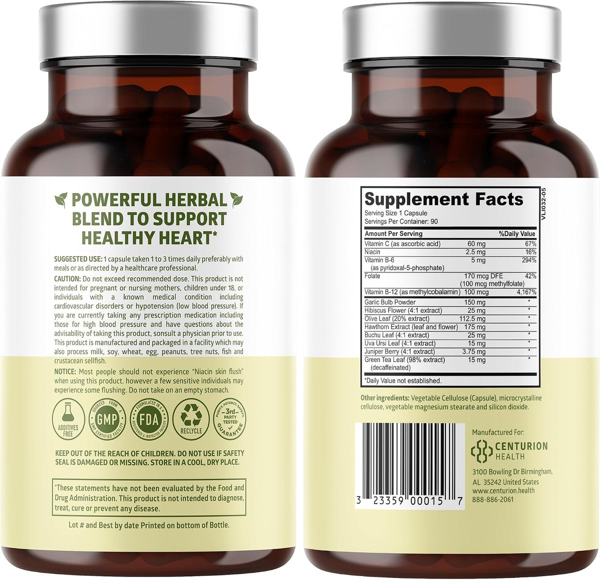 Premium Blood Pressure Support with Hawthorn and Hibiscus – 90 Capsules - görsel 2