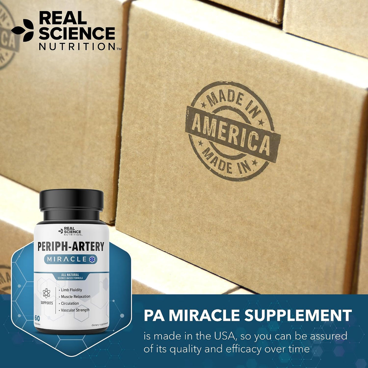 Real Science Periph-Artery – Vascular Support for Circulation & Leg Ease – 60 Capsules - görsel 8