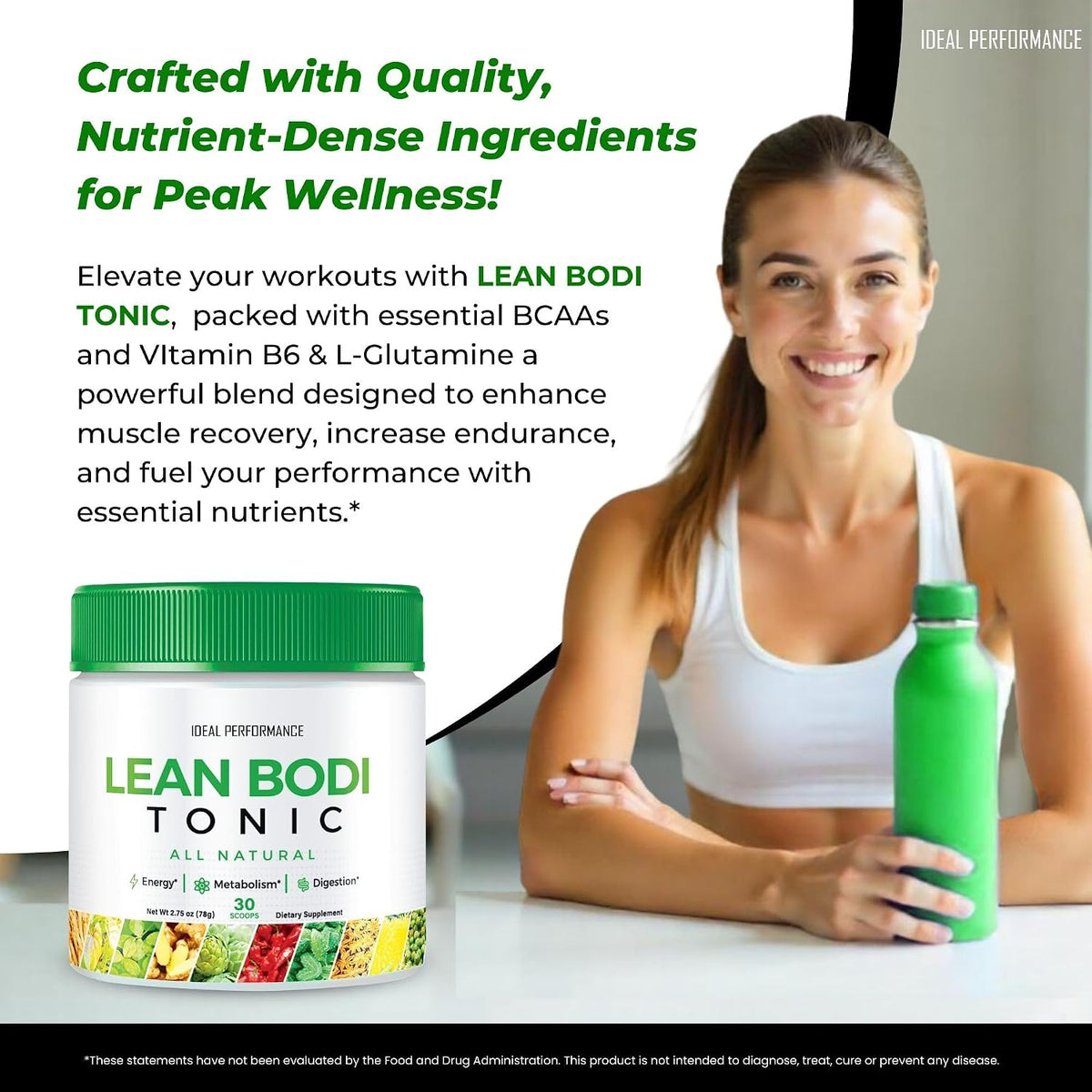 Lean Bodi Tonic Powder - Maximum Strength Official Formula with Vitamin B6 and BCAA - görsel 7