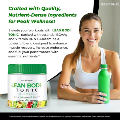 Lean Bodi Tonic Powder - Maximum Strength Official Formula with Vitamin B6 and BCAA