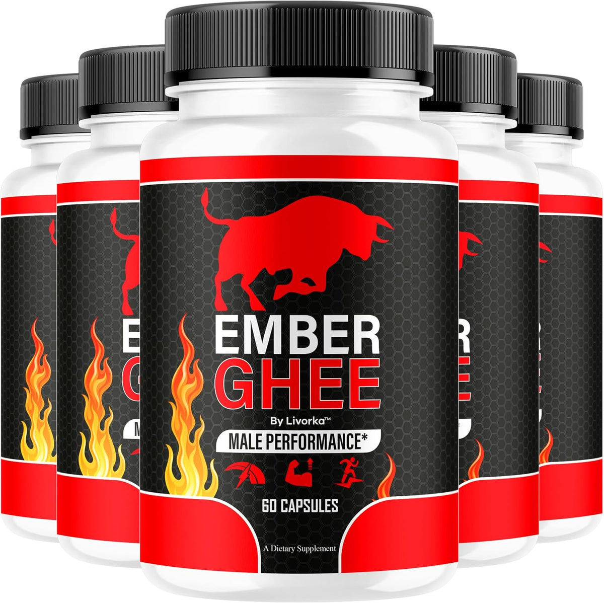Ember Ghee Pills for Men – Premium All-Natural Multivitamin Supplement (300 Capsules) - görsel 1