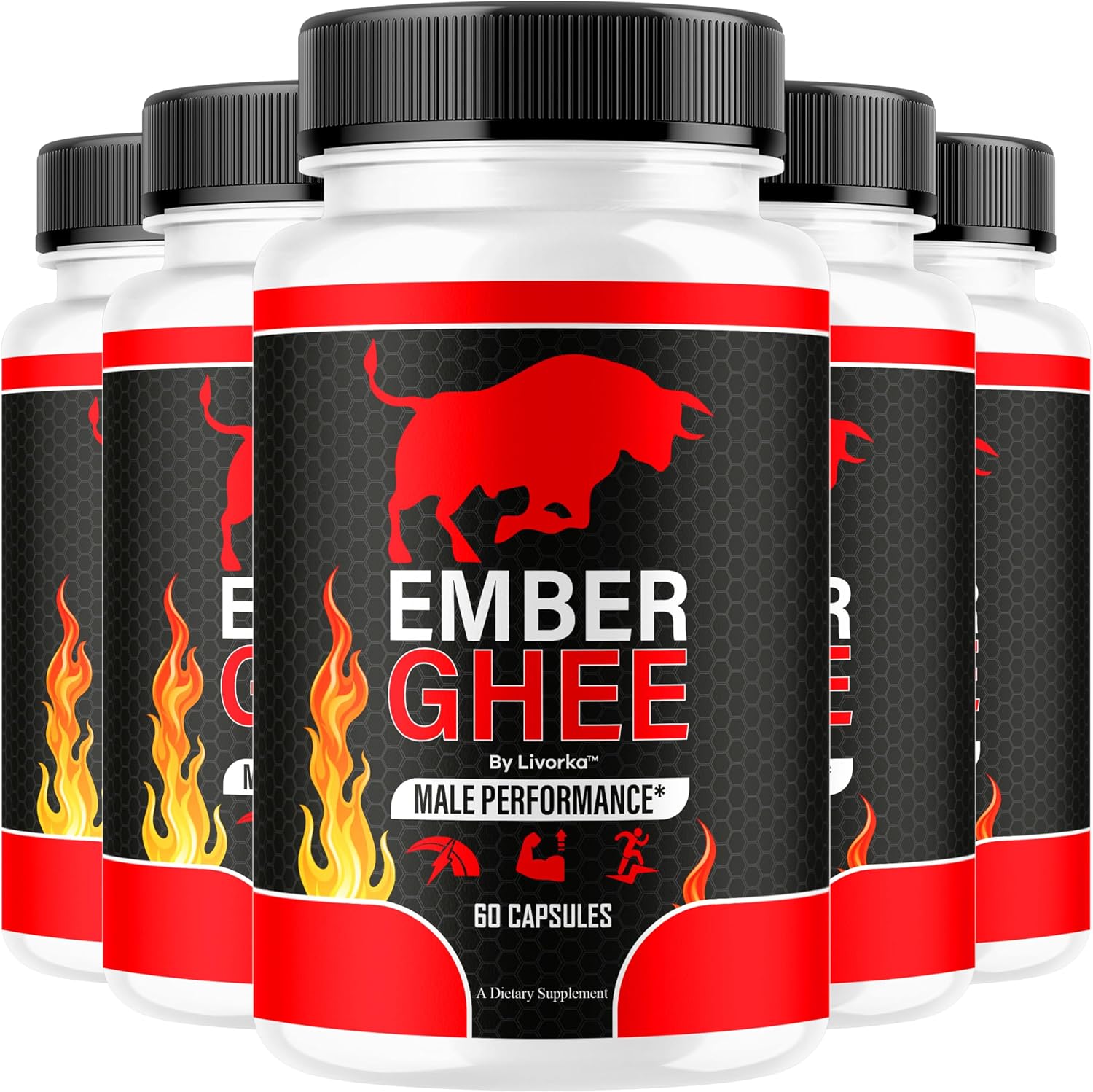 Ember Ghee Pills for Men – Premium All-Natural Multivitamin Supplement (300 Capsules) - görsel 1