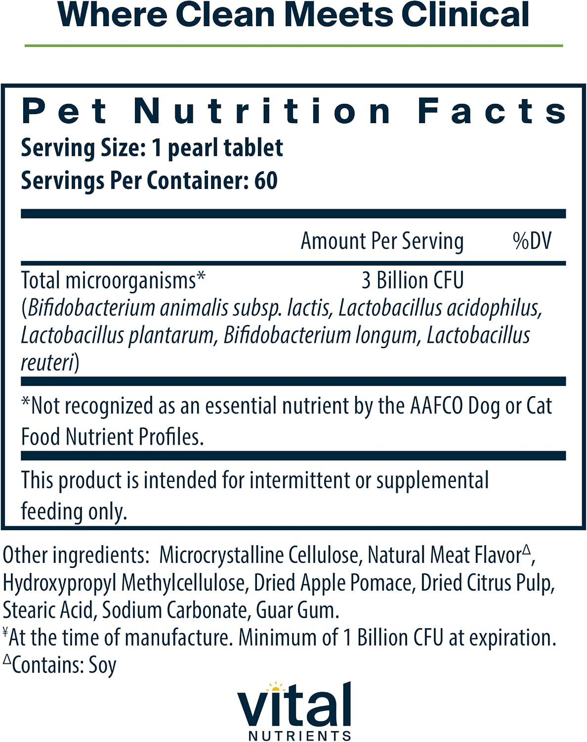 Vital Nutrients Pro Pets Probiotics for Dogs and Cats - 60 Micro Tablets - görsel 3