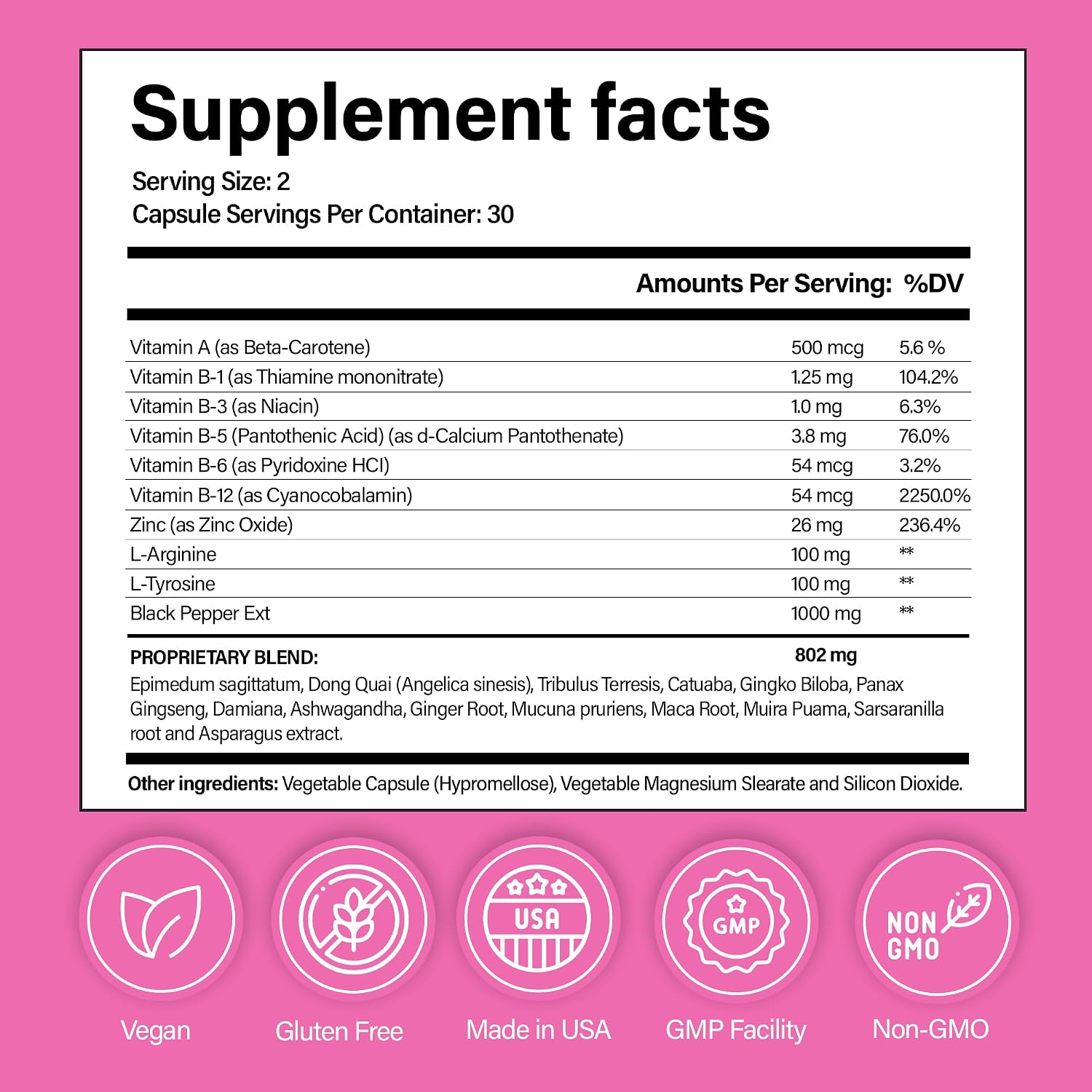 Pretty Privates Libido Booster for Women – Herbal Blend with Maca, Ginseng & L-Arginine – 60 Capsules - görsel 8