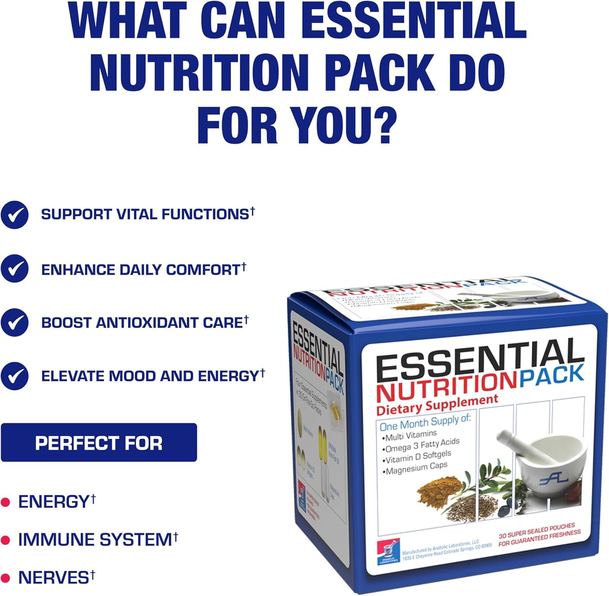 All in One Vitamin Packs for Women & Men Over 50 with Omega-3, Magnesium, Vitamin D3 & Citrus Bioflavonoids – 1 Month Supply - görsel 3