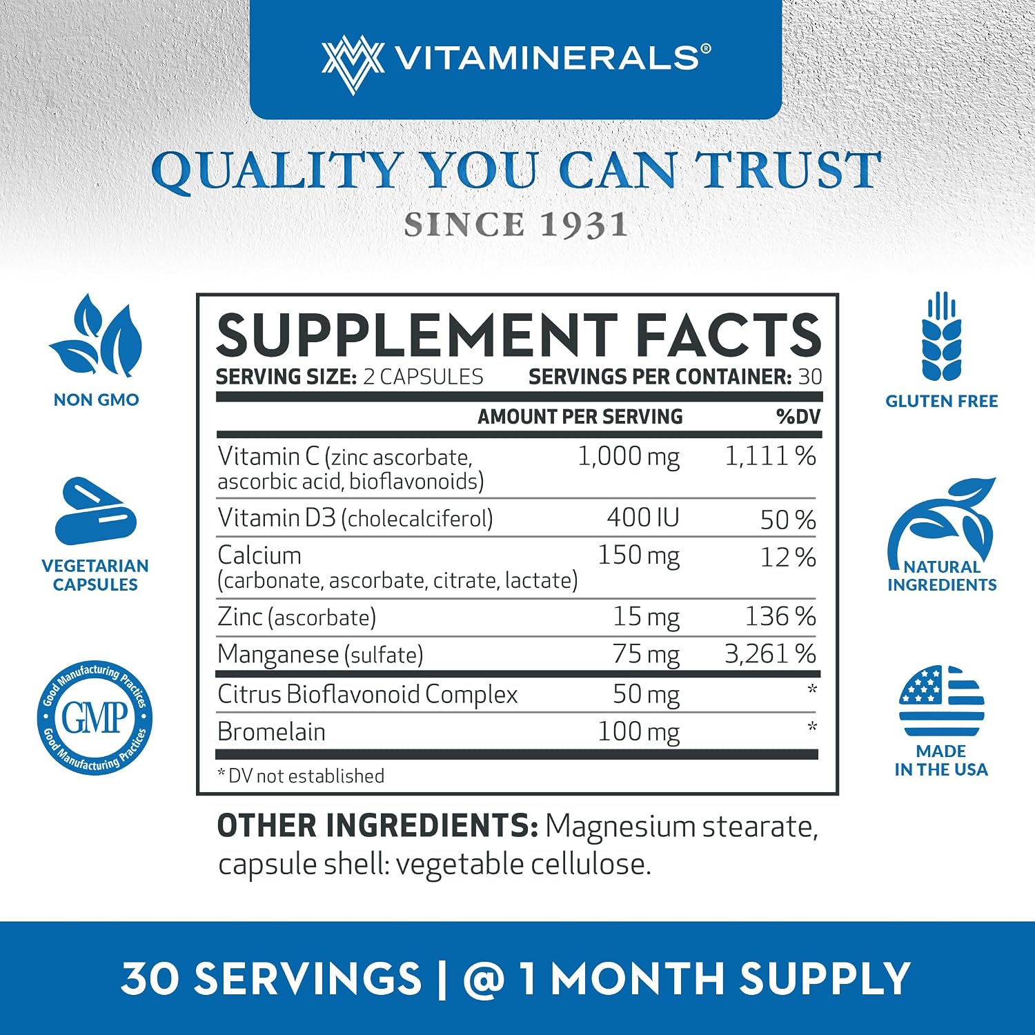 Vitaminerals 117 Distex™ Spinal Disc Support - Bromelain, Turmeric, Manganese - 60 Vegan Capsules - görsel 2