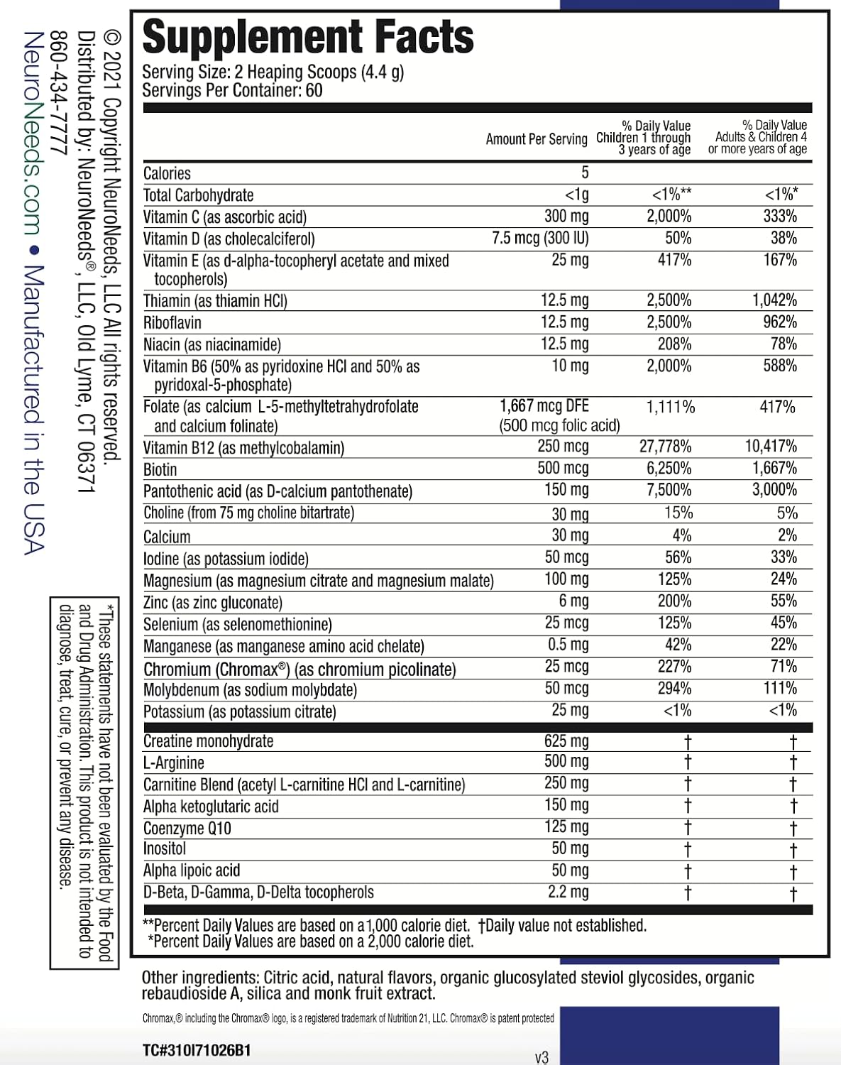SpectrumNeeds by NeuroNeeds – 33 Active Ingredients Multivitamin Supplement, Lemon Flavour - görsel 5