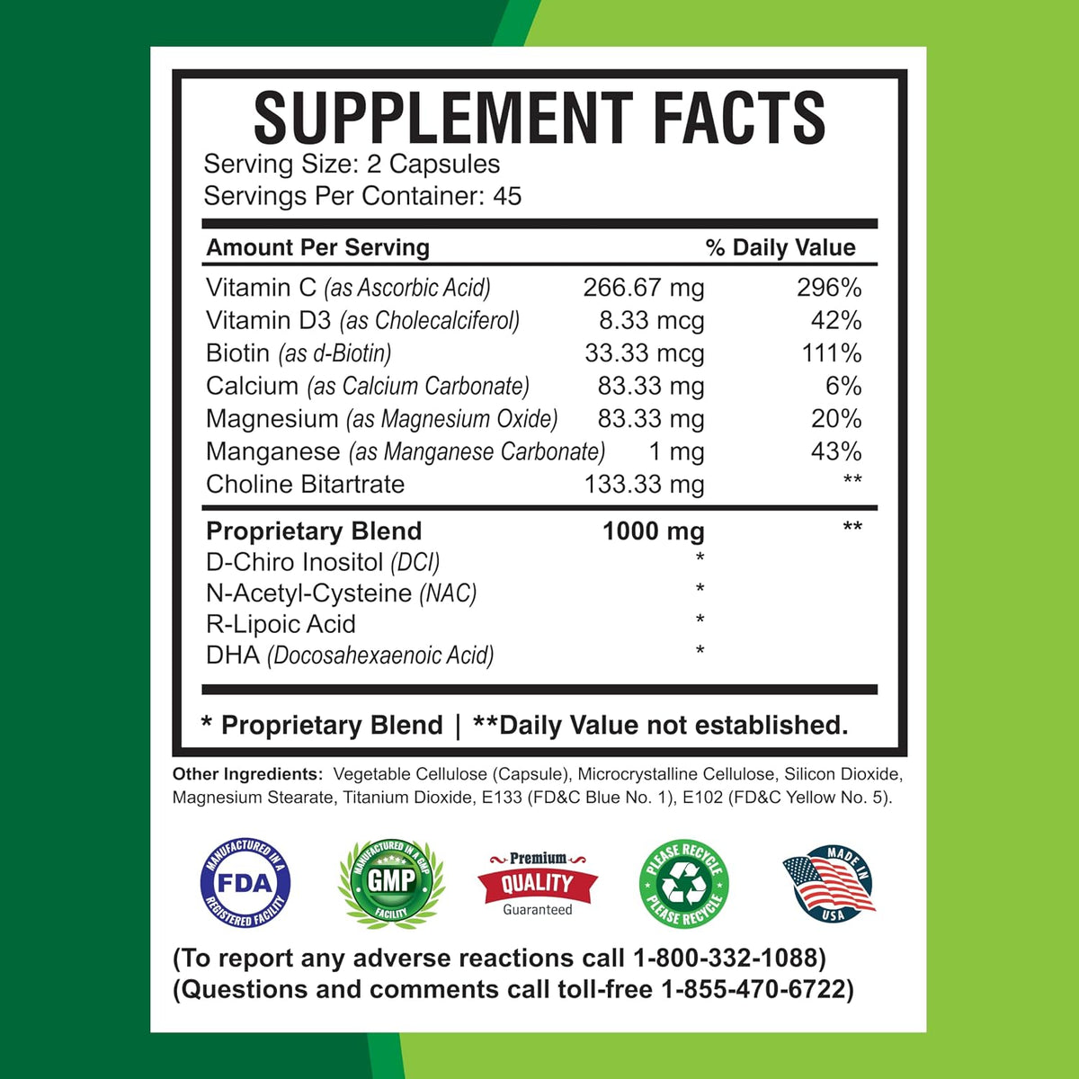 America Medic & Science WFS Plus Fertility Supplements for Women (90 Capsules) - Supports Ovulatory Health - görsel 8