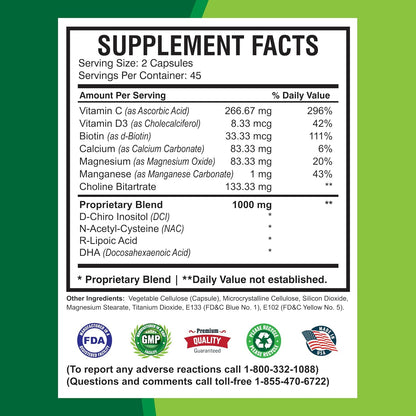 America Medic & Science WFS Plus Fertility Supplements for Women (90 Capsules) - Supports Ovulatory Health