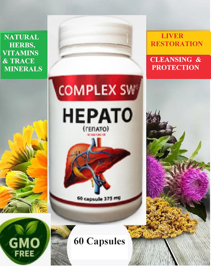 Liver Cleanse Detox & Repair Herbal Liver Support Formula with Milk Thistle & Herbs – 60 Capsules