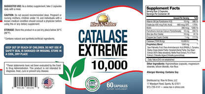 Rise-N-Shine Catalase Extreme 10,000 Food – Biotin: Essential for keratin production, encouraging stronger, – Image 3