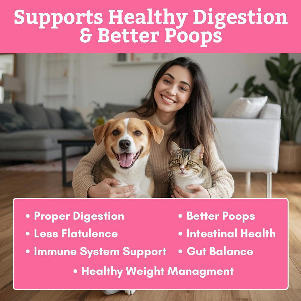 Wholistic Pet Organics Daily Probiotics for Dogs & Cats - Digestive Health Support with Prebiotics & Enzymes - 113 g Powder - görsel 4