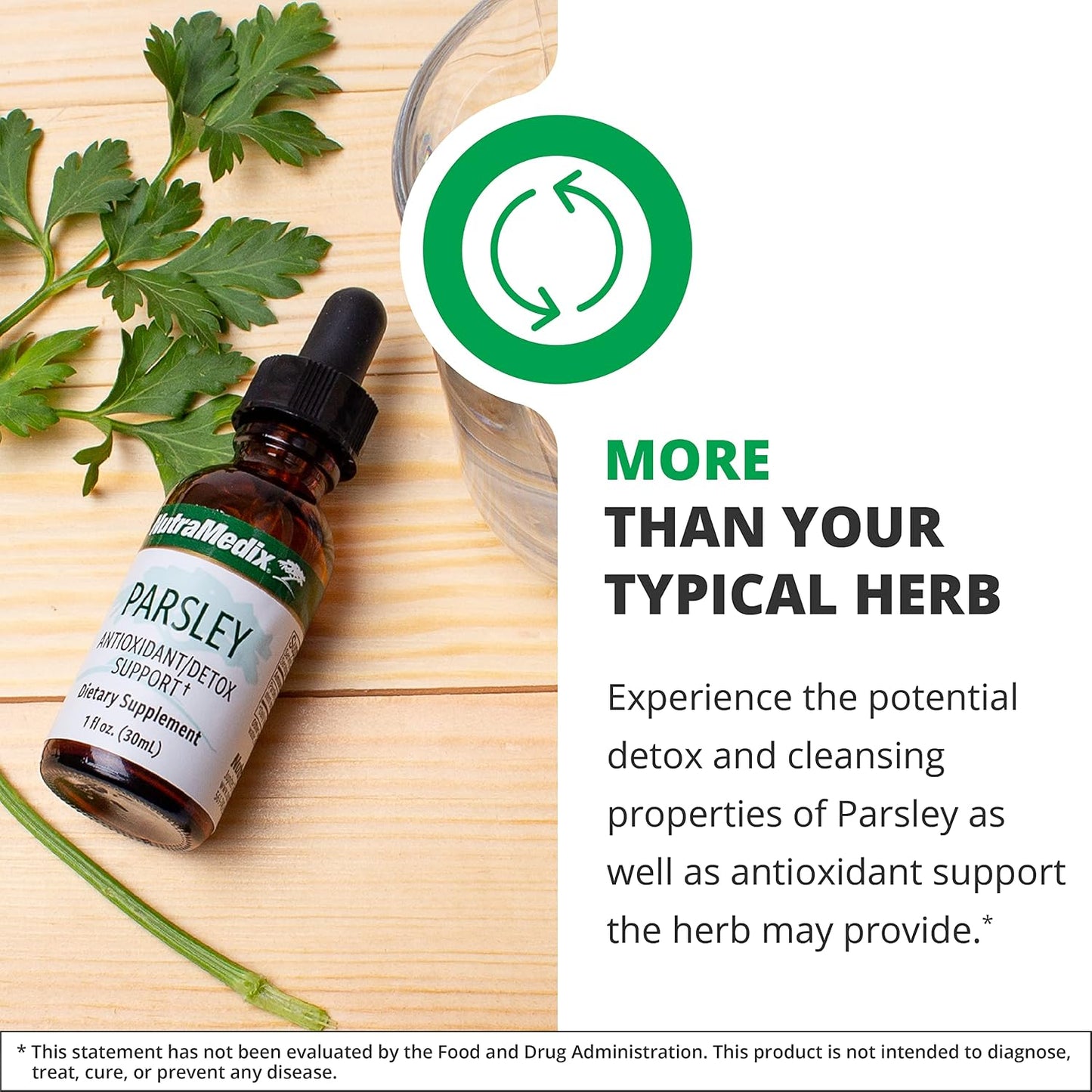 NutraMedix Parsley Herbal Supplement - Liquid Parsley Leaf and Stem Extract, 30 ml - görsel 3