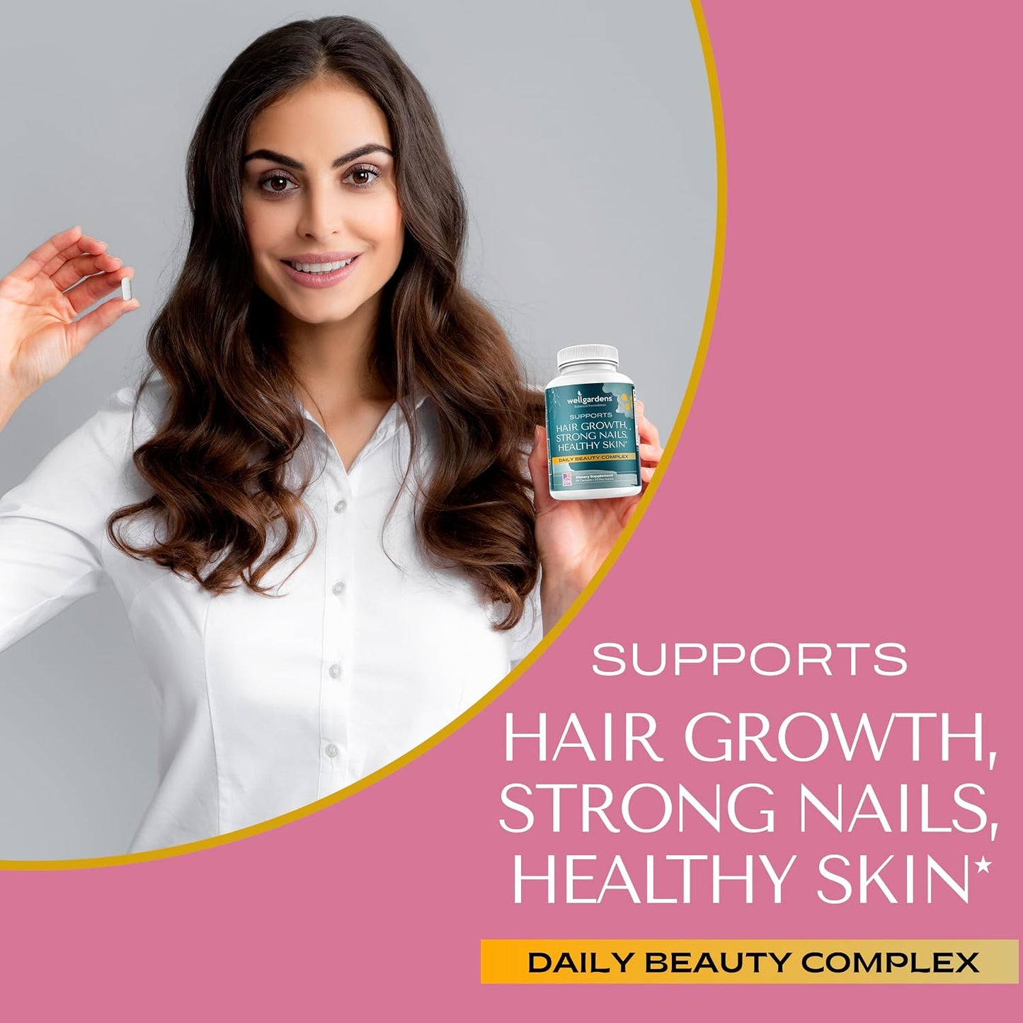 100% Pure Hair, Skin and Nails Vitamins – Biotin for Women and Men, Adults Aged 18 and Over, Supports Hair, Skin and Nail Health, Extra Strength 78,111 mcg – 1-Month Supply - görsel 2
