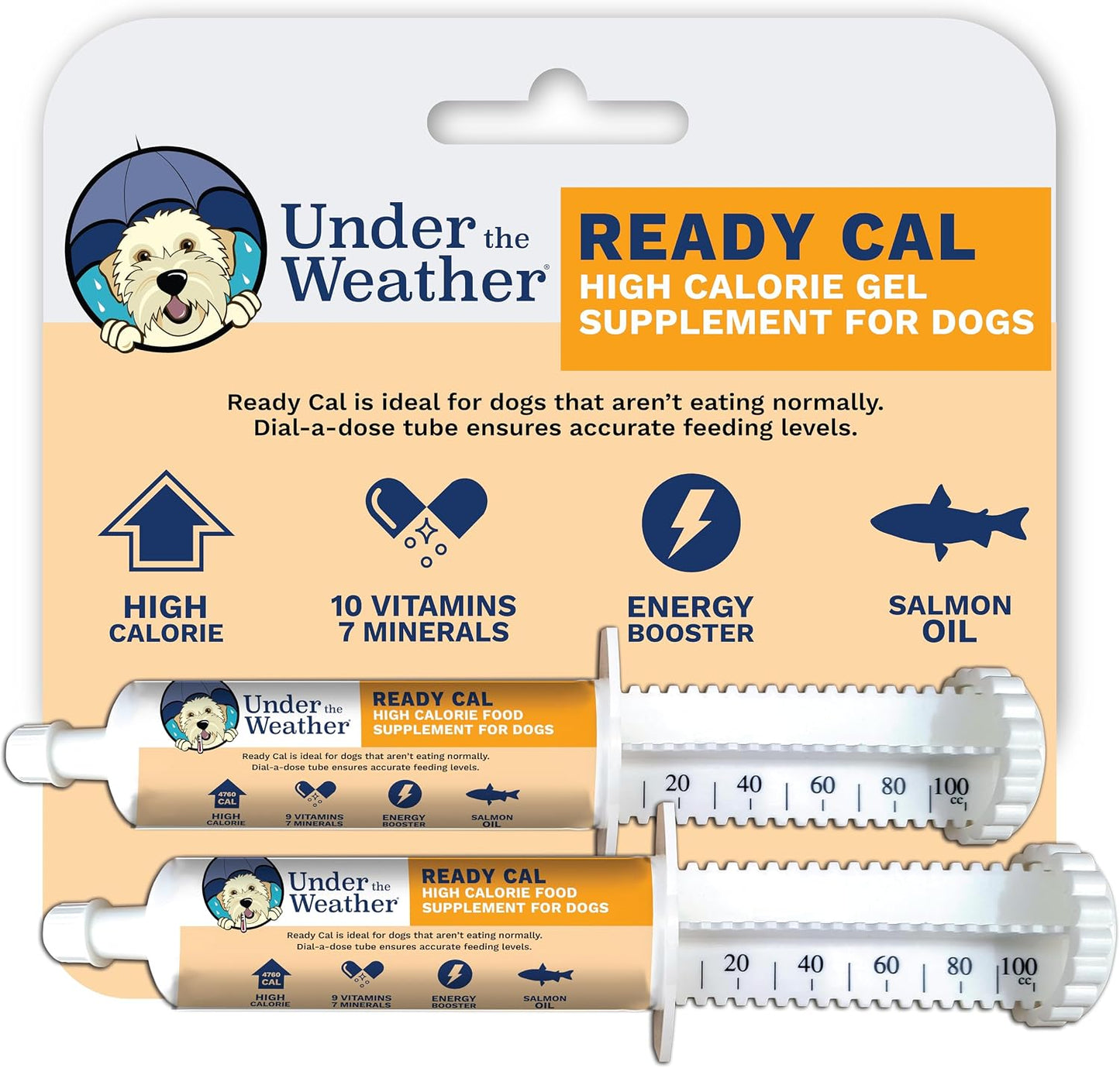 Under the Weather Pet Ready Cal for Dogs High Calorie Supplement, 100cc - görsel 10