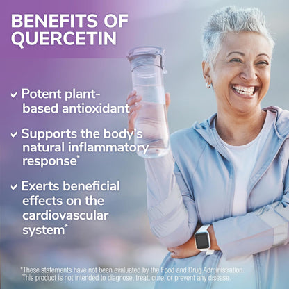 QuerciSorb Immuphore SR Quercetin, Immune Support Supplement, Sustained Release, Vitamin C, Vitamin D3 & Zinc, Hypoallergenic, 400 mg, 120 Vegetable Capsules