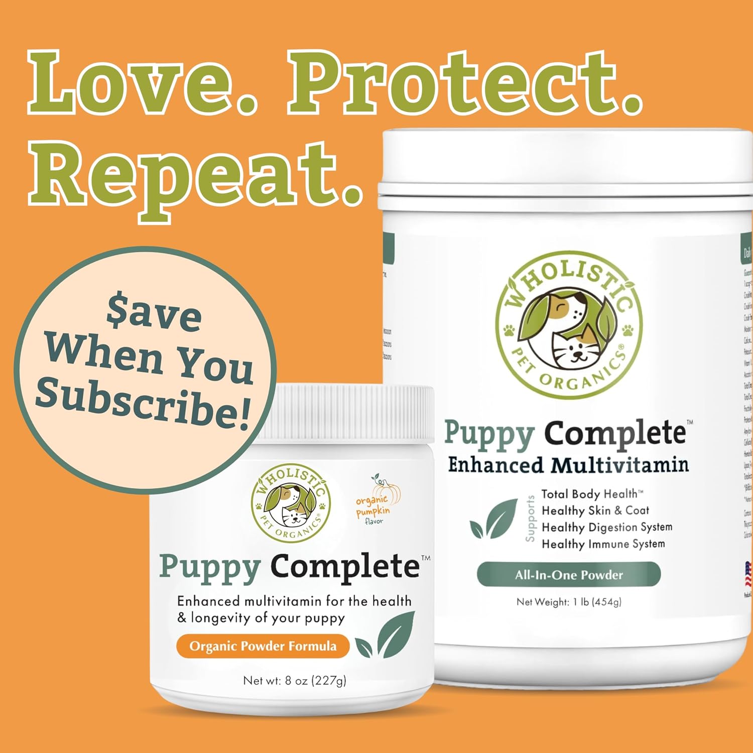 Wholistic Pet Organics Puppy Complete – Dog Multivitamin Powder for Puppies (45 Scoops) - görsel 9