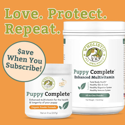 Puppy Multivitamin Powder – Daily Dog Supplement for Homemade Food – Supports Immune System, Skin, Coat & Overall Health – All Breeds – 22 Scoops
