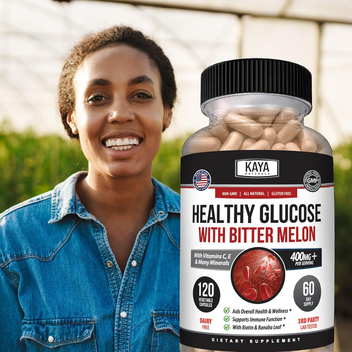 Kaya Naturals Healthy Gluco with Bittermelon Capsules - 120 - görsel 9