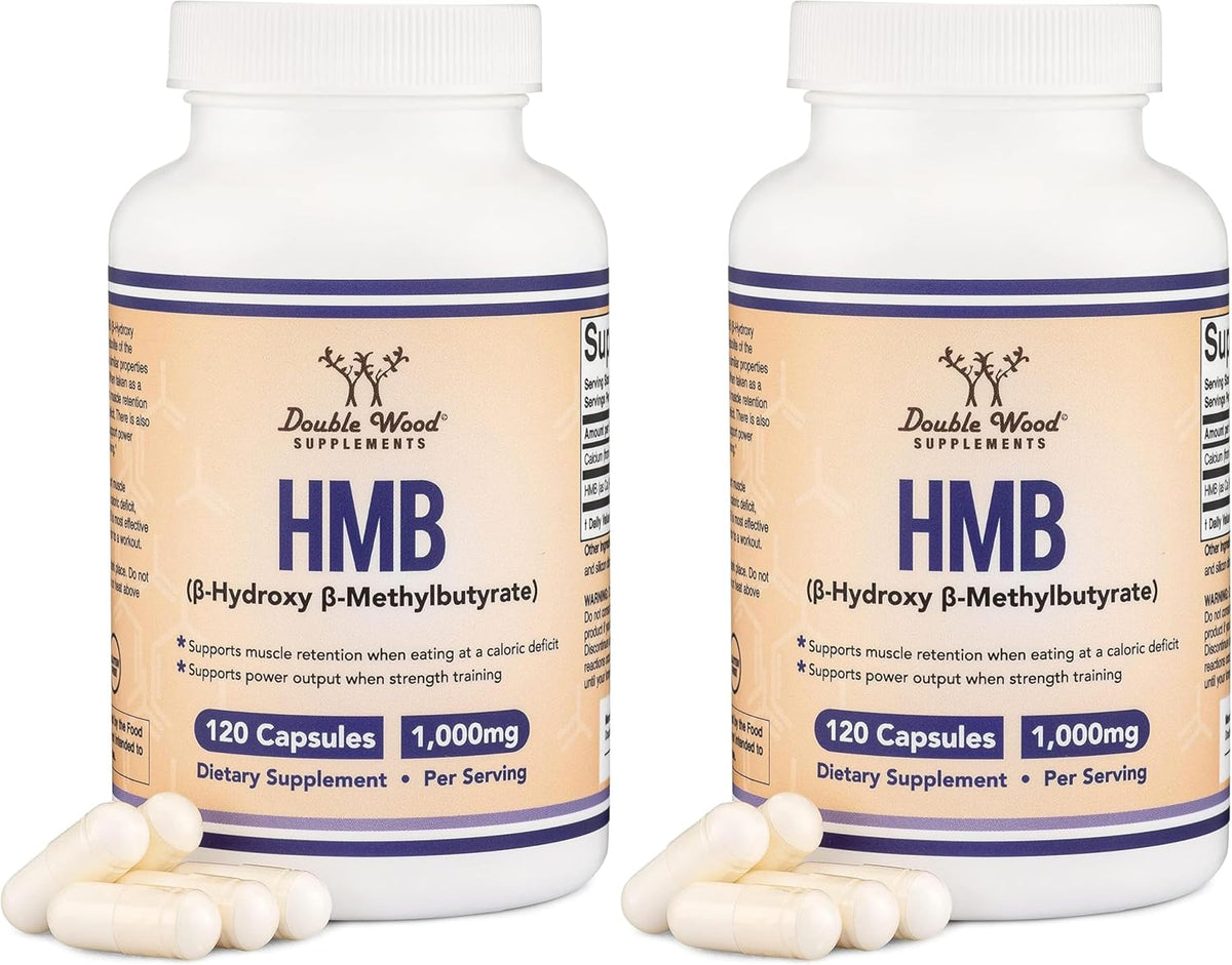 Double Wood Supplements HMB Supplement - 120 Capsules, 1000 mg per Serving - görsel 8