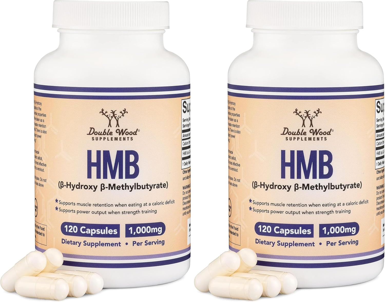 Double Wood Supplements HMB Supplement - 120 Capsules, 1000 mg per Serving - görsel 8