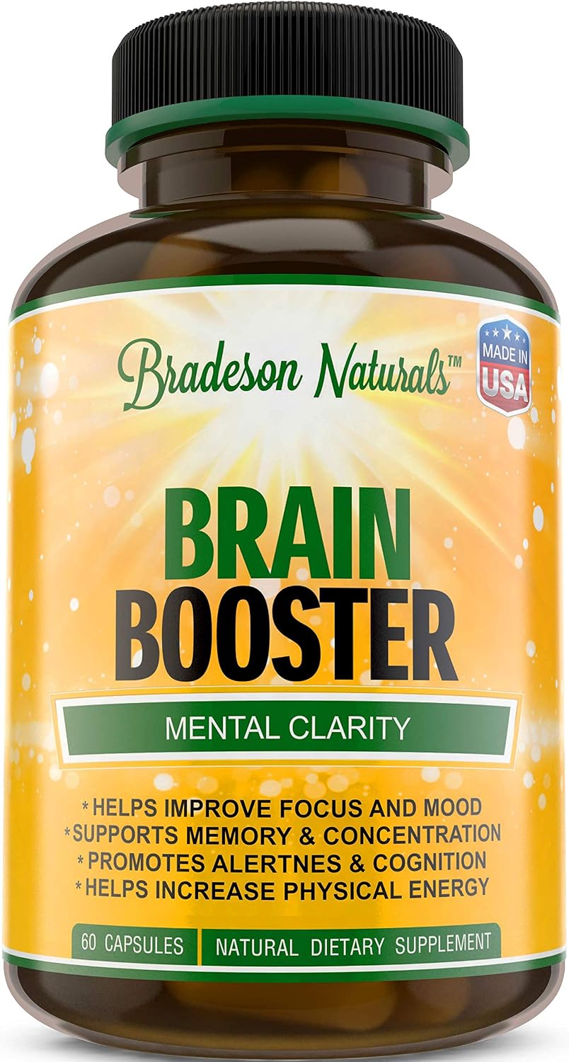 Bradeson Naturals Brain Booster - Nootropic Supplement for Focus, Memory & Energy - 60 Capsules - görsel 1