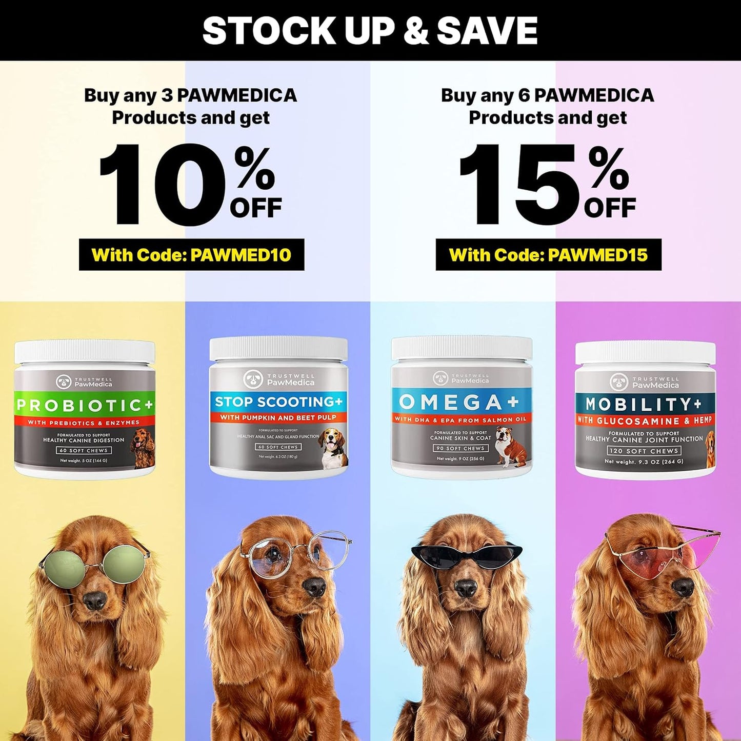 PawMedica Dog Probiotics and Digestive Enzymes, Probiotics for Dogs Made in USA, Pet Probiotic Chews for Dogs, Prebiotics & Probiotic Dog Digestive Support, Probiotic Treats - 120 Dog Probiotic Chews - görsel 9