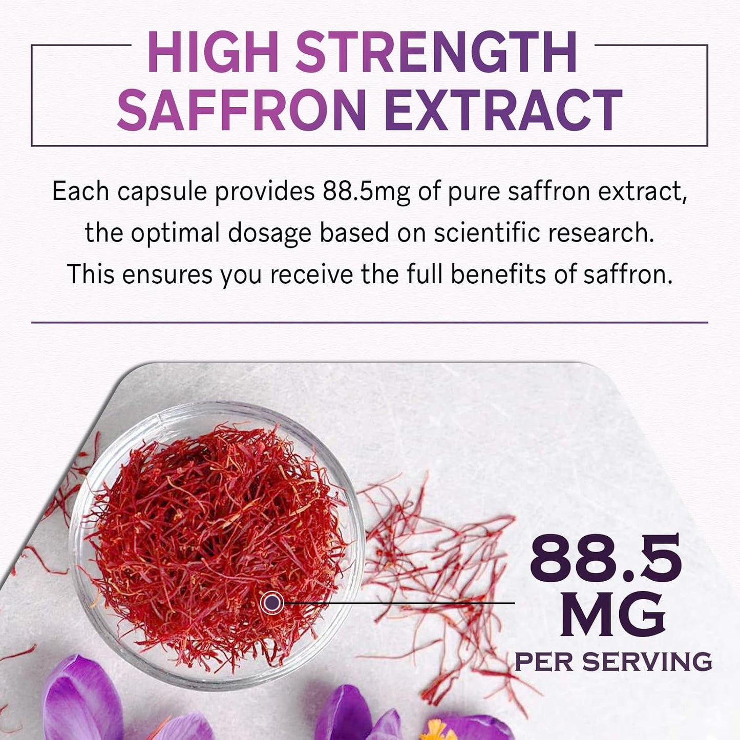 Liposomal Saffron Supplement 88.5 mg - 120 Vegan Capsules - görsel 5