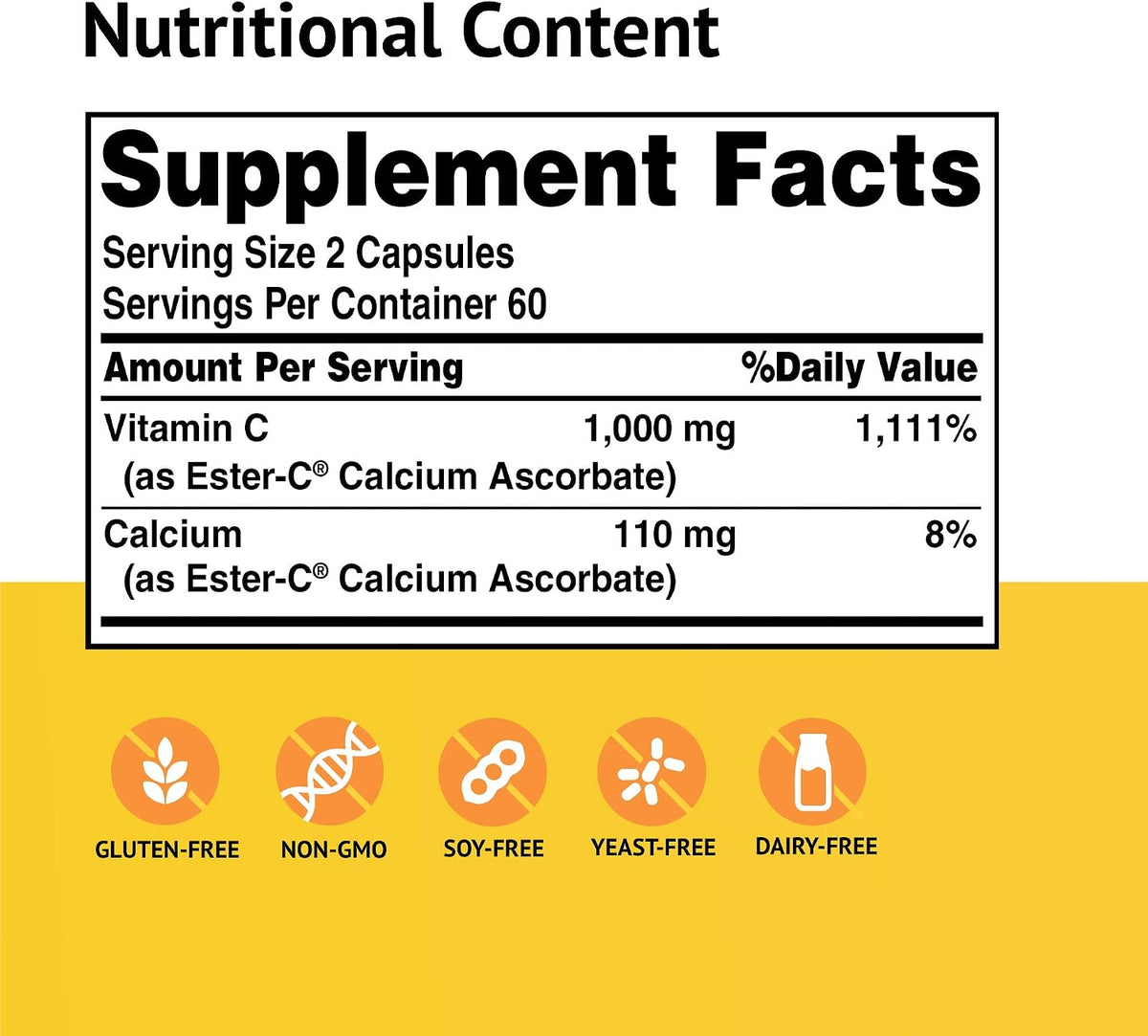 Ester-C 500mg – Non-Acidic Vitamin C Supplement, 120 Capsules - görsel 2