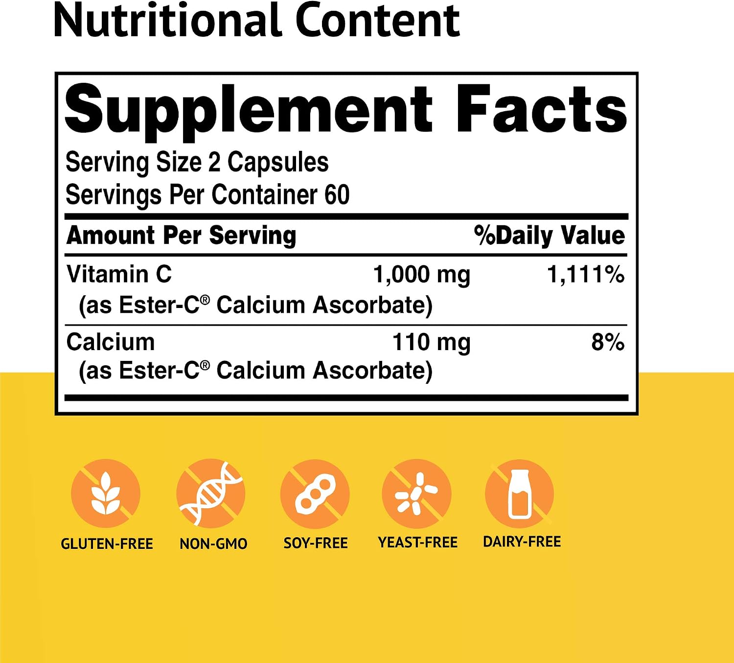 Ester-C 500mg – Non-Acidic Vitamin C Supplement, 120 Capsules - görsel 2