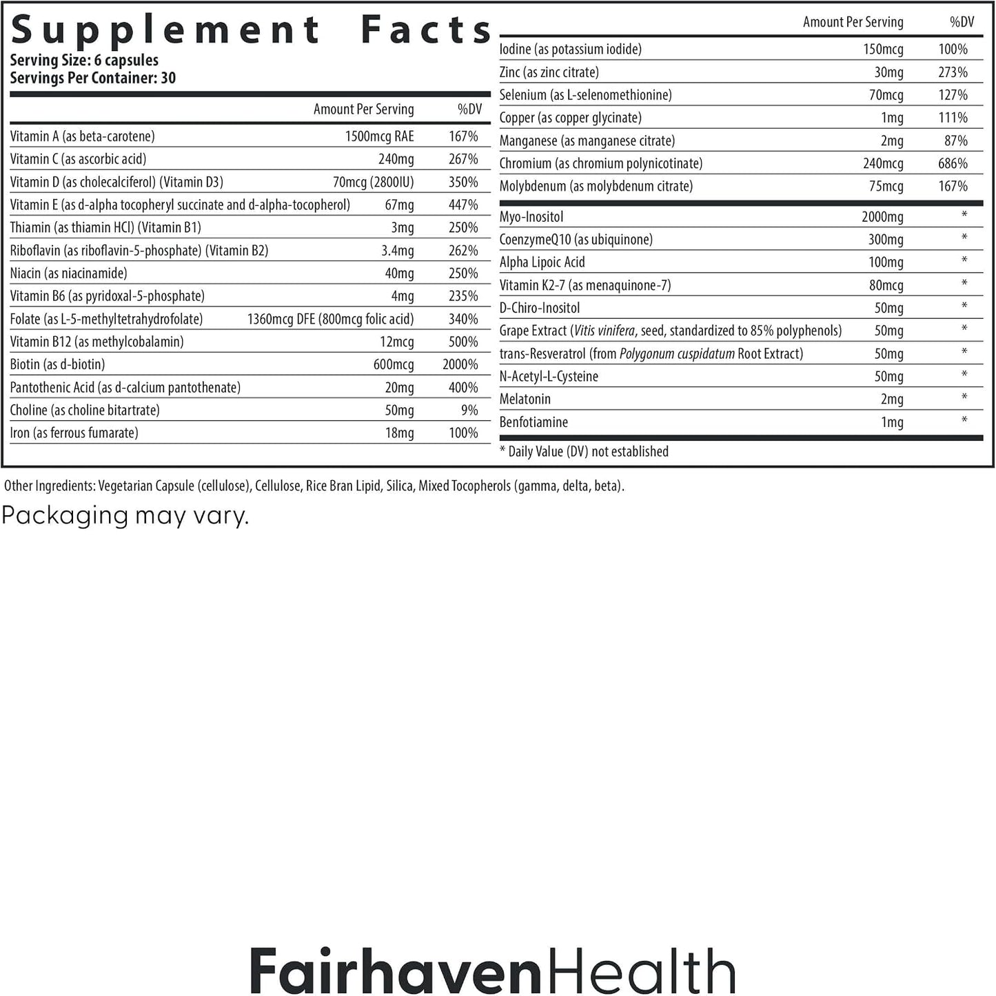 Fairhaven Health FH Pro for Women | Fertility Supplement with Myo-Inositol & CoQ10 | 180 Capsules - görsel 5