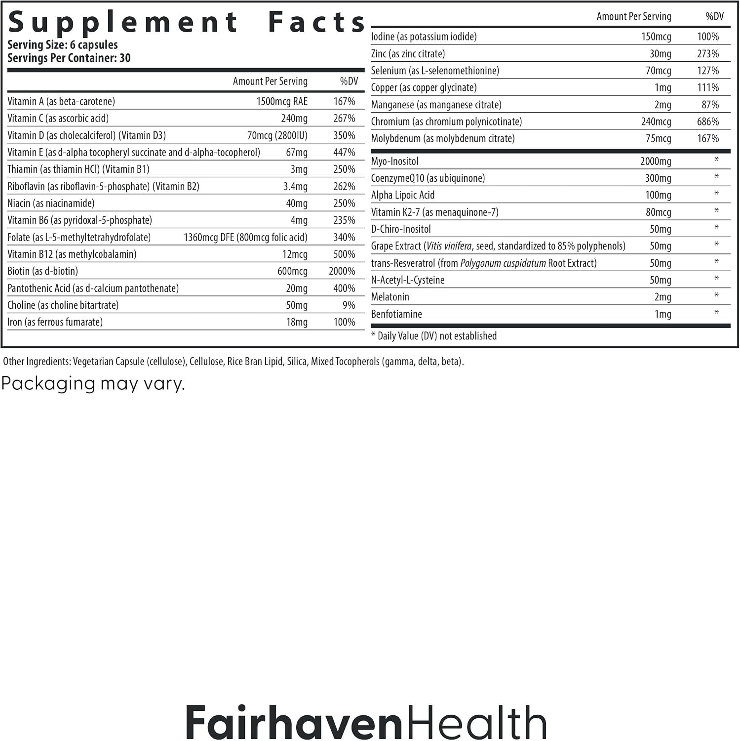 Fairhaven Health FH Pro for Women | Fertility Supplement with Myo-Inositol & CoQ10 | 180 Capsules - görsel 5