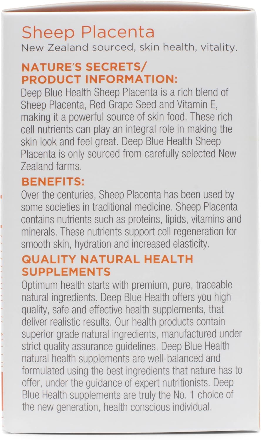 Deep Blue Health New Zealand Sheep Placenta with Grape Seed Extract and Vitamin E - 60 Softgels - görsel 7