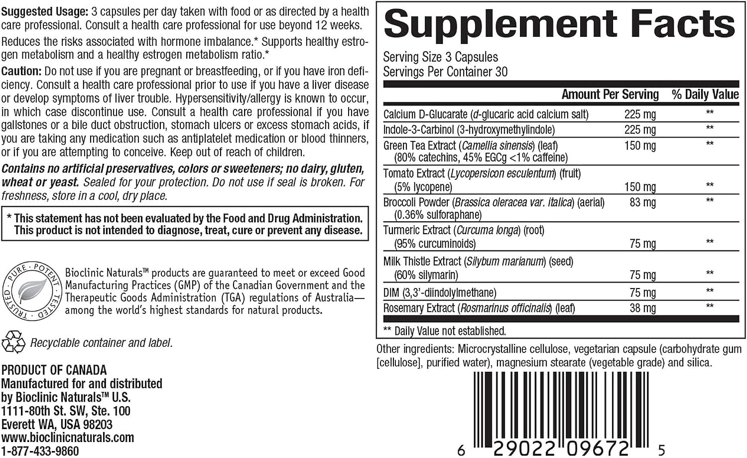 EstroVantage EM - 90 Vegetarian Capsules - Bioclinic Naturals - görsel 2