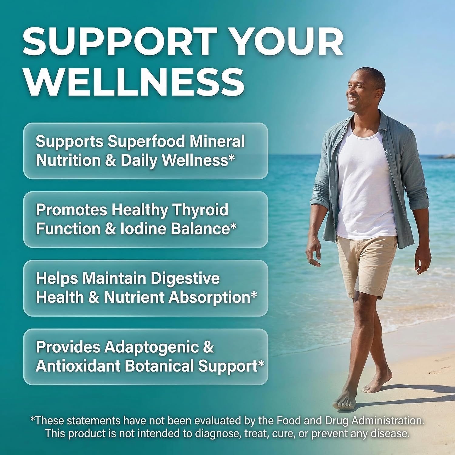 Clean Nutra Organic Sea Moss Capsules with Ashwagandha, Black Seed Oil, and Superfoods Blend – 90 Vegan Capsules - görsel 2