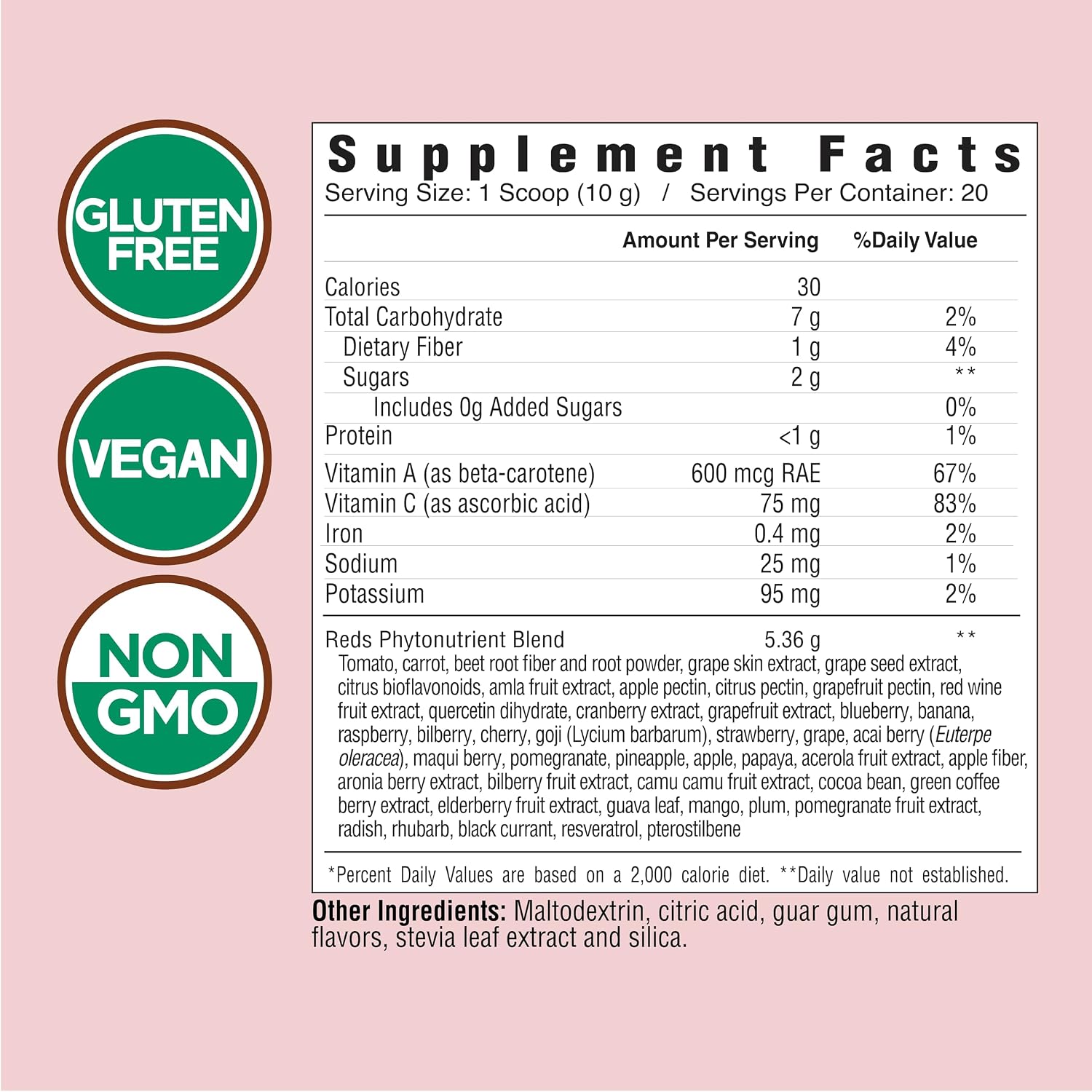 COUNTRY FARMS Super Reds, Energising Polyphenol Superfood, 48 Super Fruits and Berries, Powerful Antioxidants and Polyphenols, Supports Energy, 20 Servings, Mixed Berry Flavour - görsel 2
