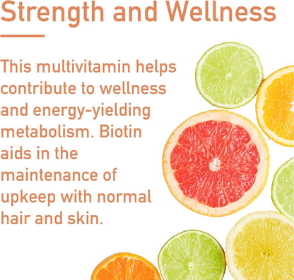 Swiss Imports Effervescent Multivitamins with Biotin for Wellness and Vitality Food Supplement with Vitamins C, E, B1, B2, B6, B12, A, and D3, 3-Pack, 60 Tablets