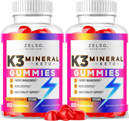 K3 Mineral Keto Gummies – 180 Gummies (3-Month Supply)