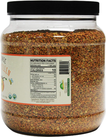 Greenbow Organic Bee Pollen - 100% USDA Certified Organic Superfood, 1000g