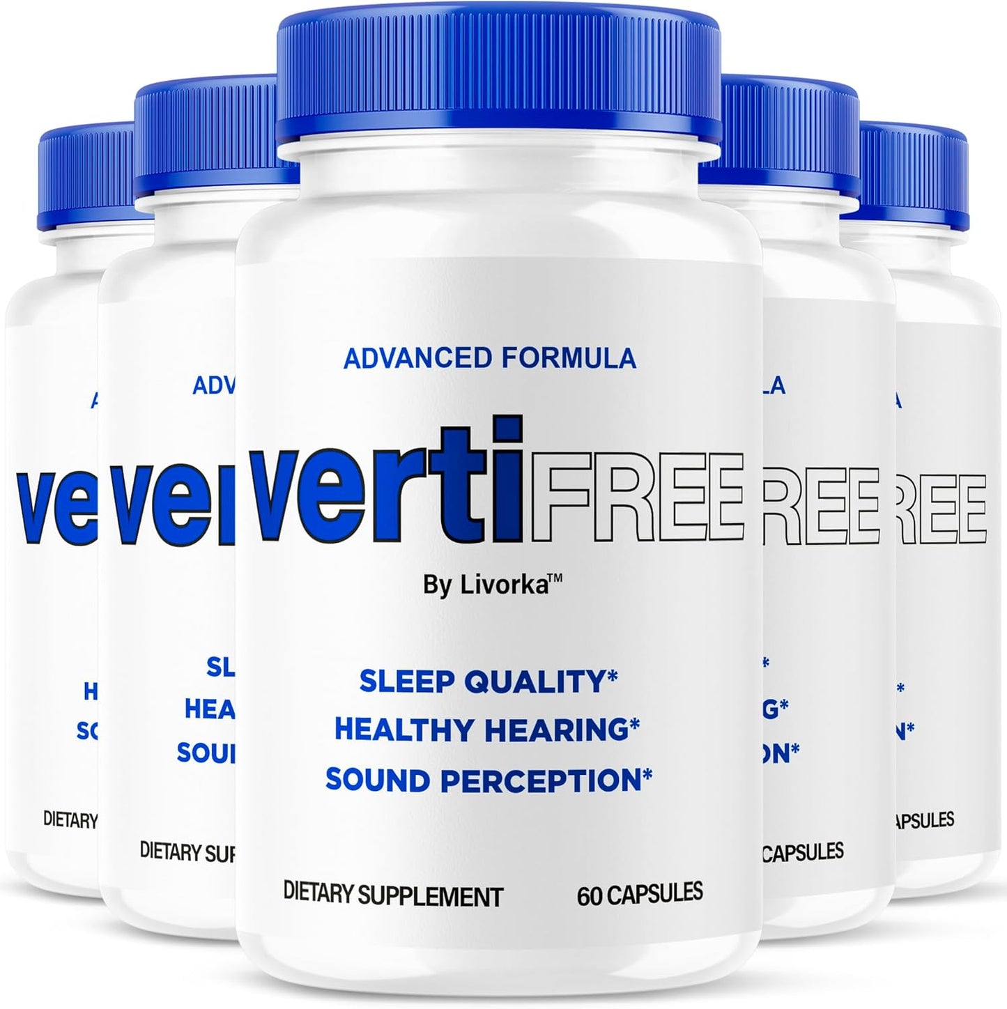 (5 Pack) VertiFree Capsules - 300 Capsules, 5-Month Supply - görsel 1