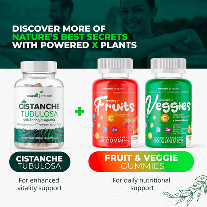 Cistanche Tubulosa with Fadogia Agrestis - Herbal Supplement for Vitality - 90 Capsules
